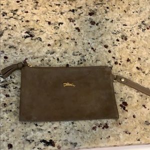 COPY - Longchamp suede wristlet